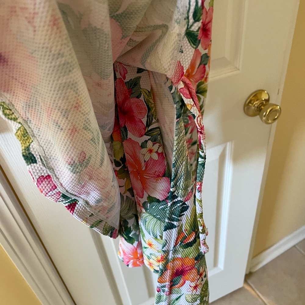 Tommy Bahama Floral Swim Cover-Up Dress Size S 🌺 Tropical Tie Side - Picture 4 of 7